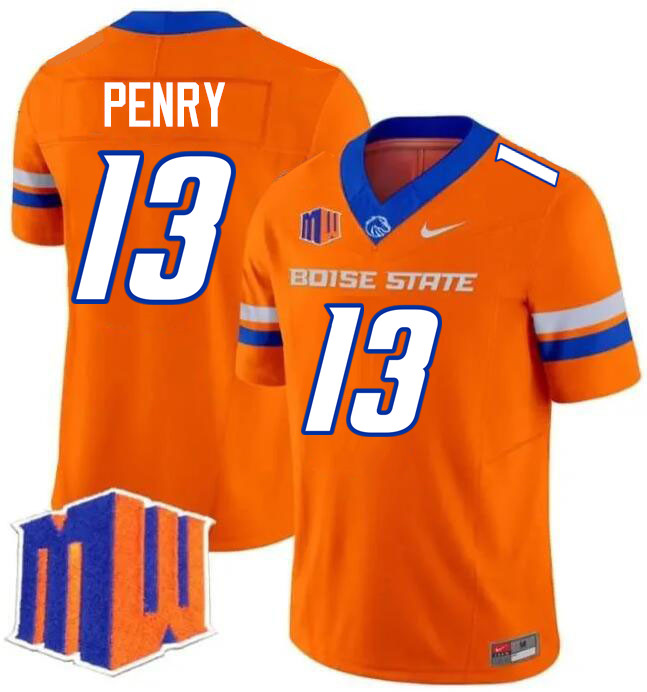 Chase Penry Jersey, Boise State Broncos College Football Jersey College Uniforms-Orange  Chase Penry Jersey, Boise State Broncos College Football Jersey College Uniforms-Orange